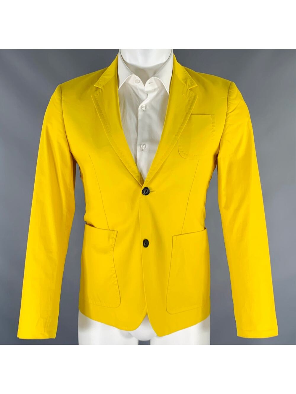 MARC by MARC JACOBS Size XS Yellow Cotton Single Breasted Sport Coat